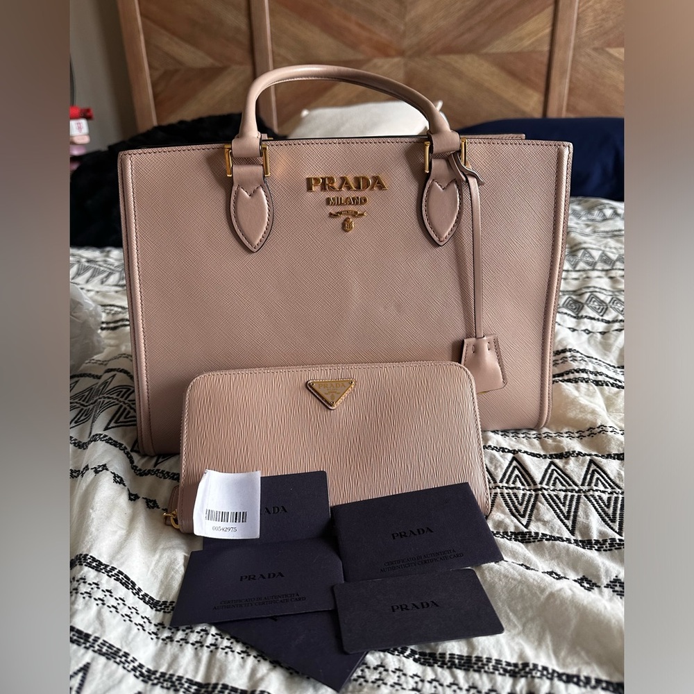 PRADA Galleria Medium Saffiano Leather Handbag and Wallet